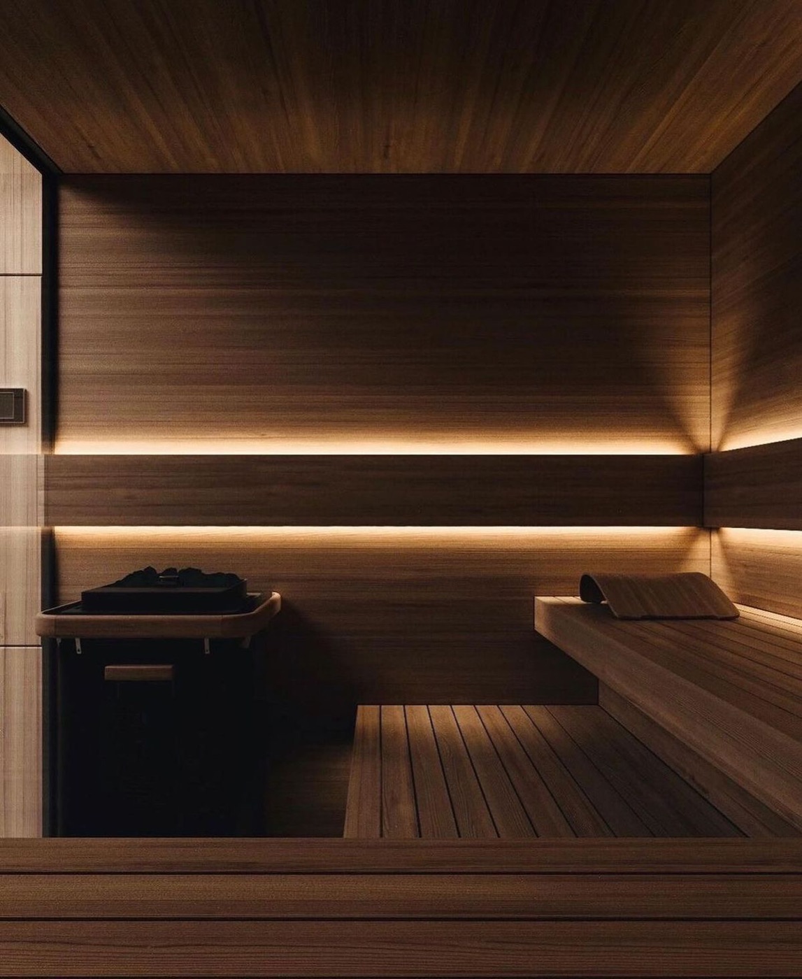 Warm spa interior